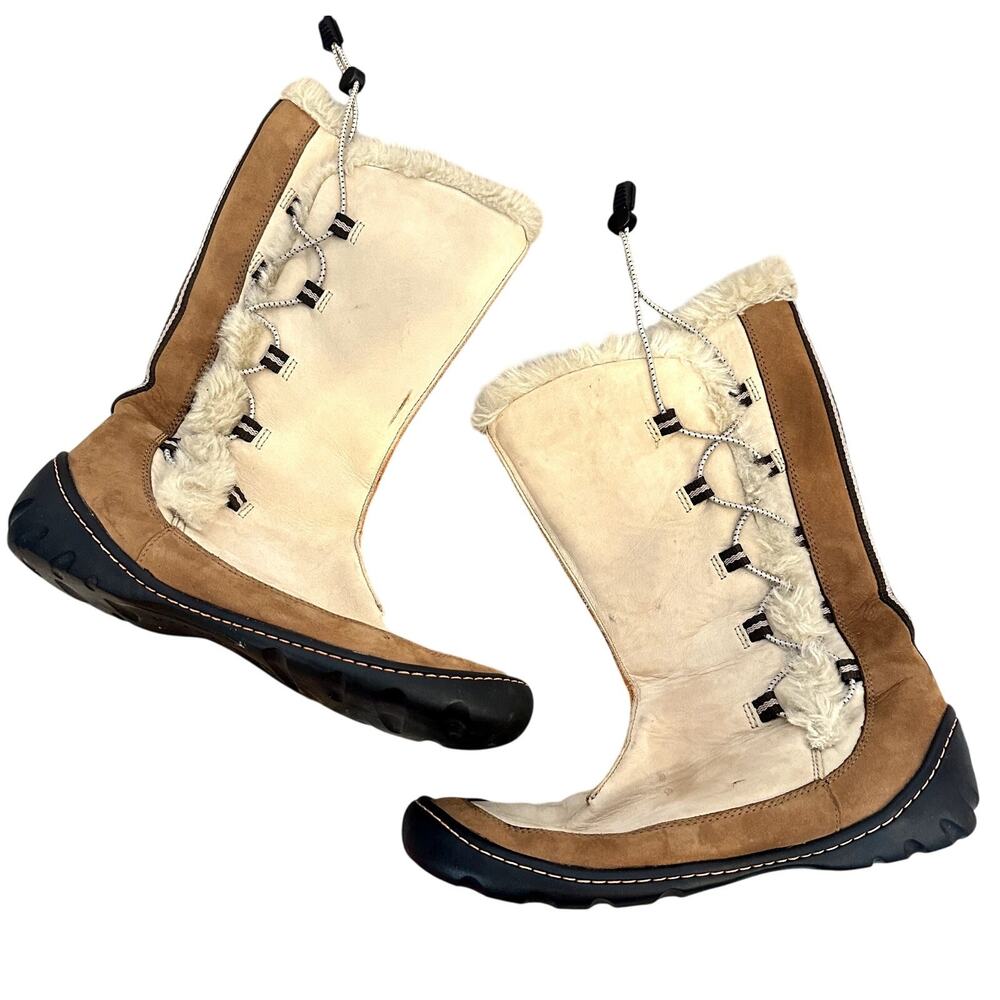 CLARKS PRIVO Kaley Leather Winter Snow Boots Size 7.5M Gorpcore Casual Outdoors